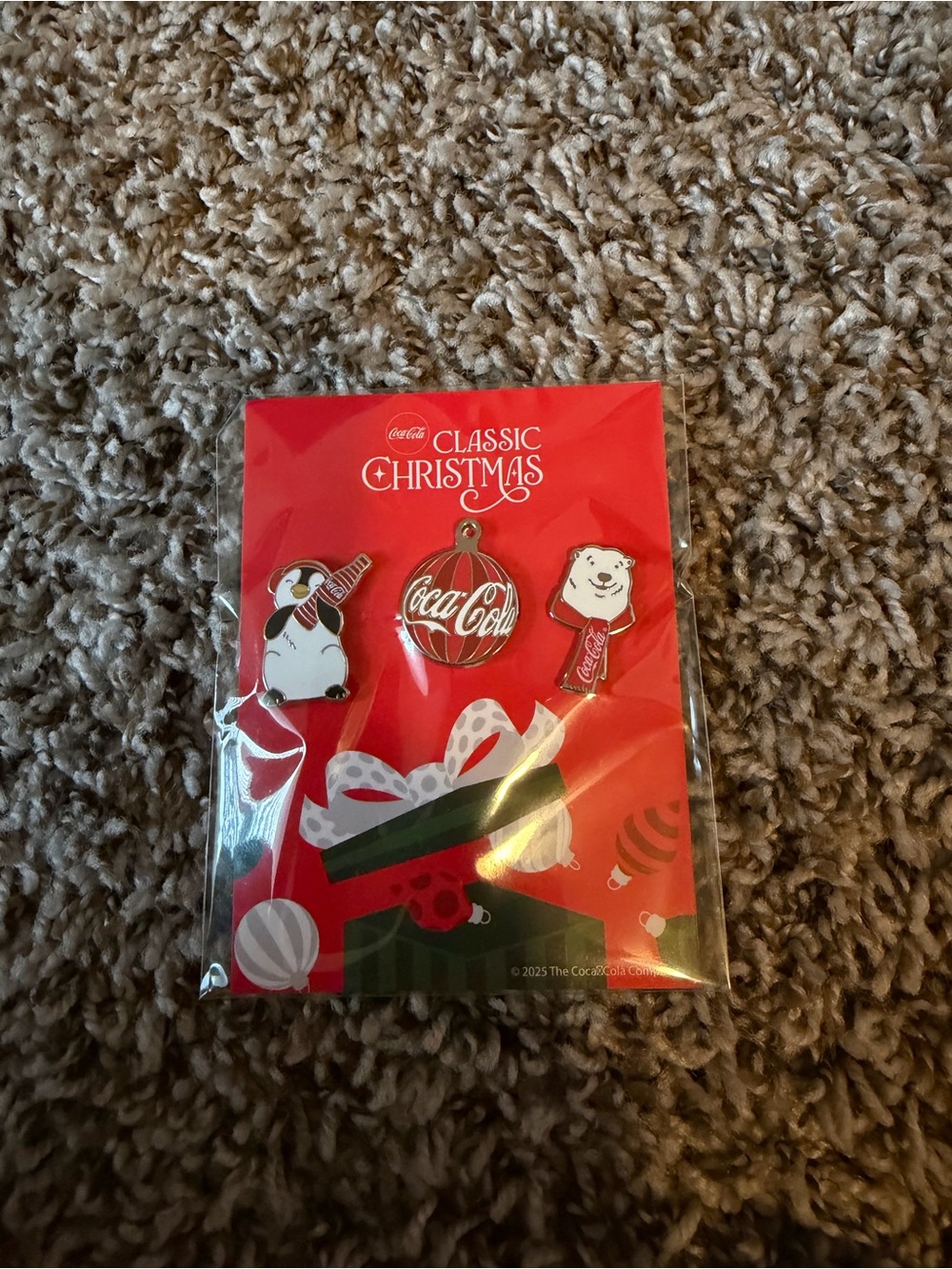 New! Coca Cola classic Christmas Pins